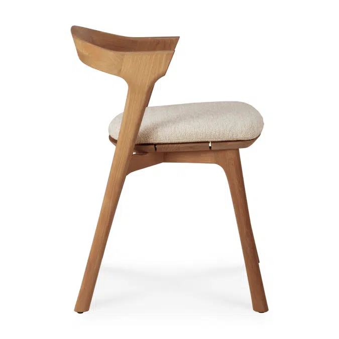 Bok outdoor chair - teak - Natural fabric - 50x54x76 cm