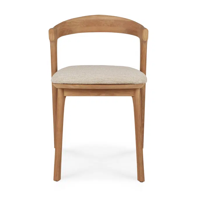Bok outdoor chair - teak - Natural fabric - 50x54x76 cm