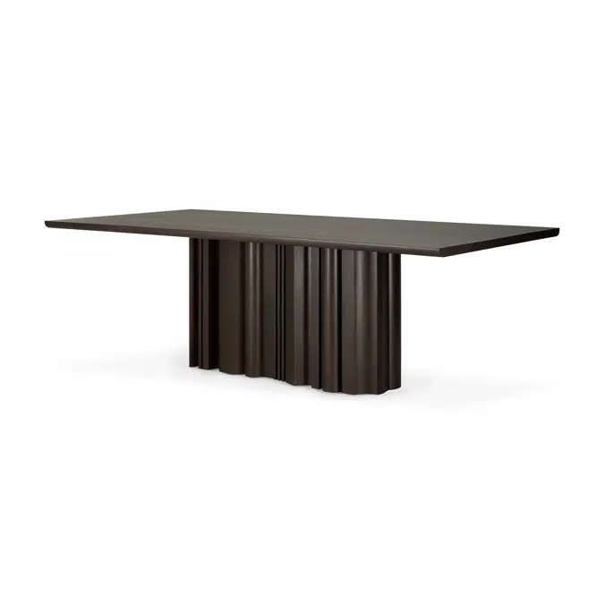 Sequence table - varnished mahogany - dark brown - rectangular - 240x110x76 cm