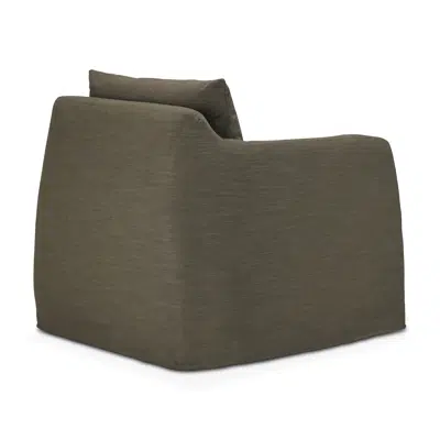 รูปภาพสำหรับ Weave lounge chair - Green fabric - removable cover - swivel base - 80 x 87 x 77 cm