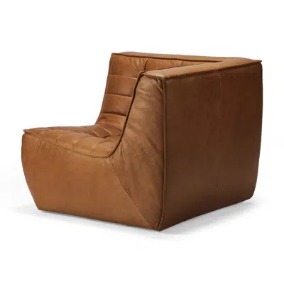 Image for N701 modular sofa - Old Saddle leather - 90° square corner - 91x91x76 cm