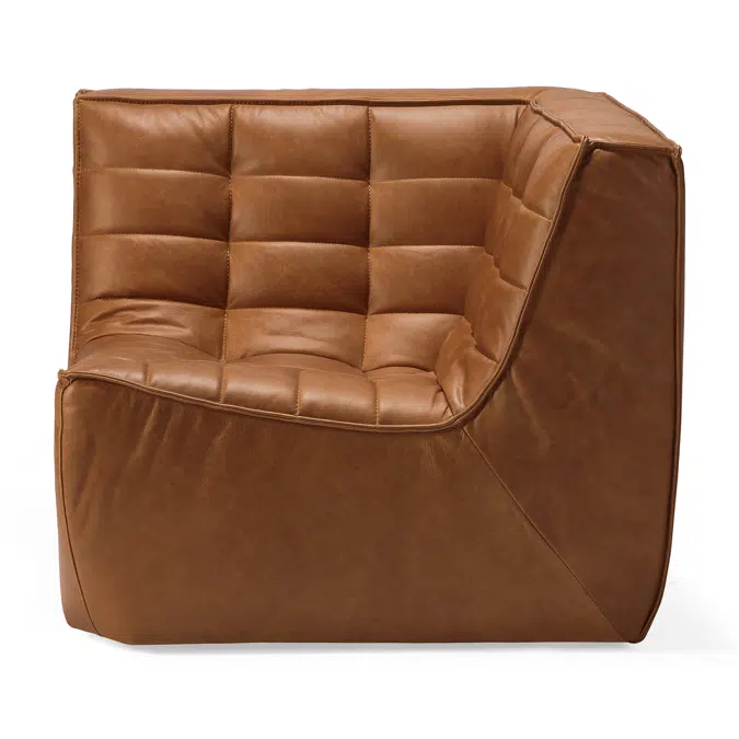 N701 modular sofa - Old Saddle leather - 90° square corner - 91x91x76 cm