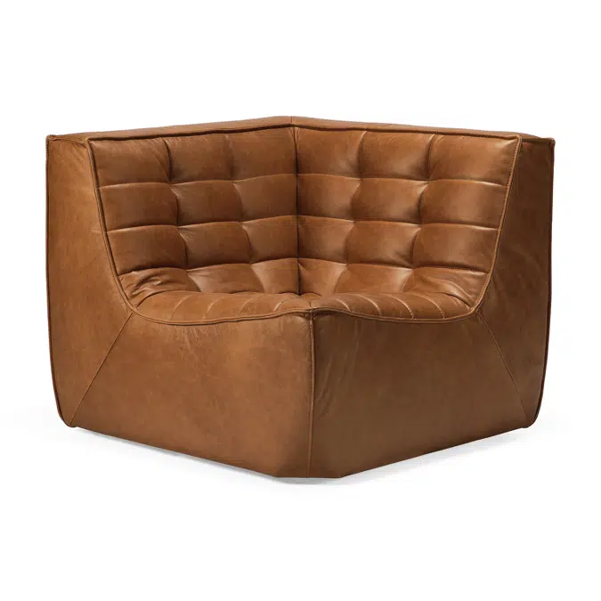 N701 modular sofa - Old Saddle leather - 90° square corner - 91x91x76 cm