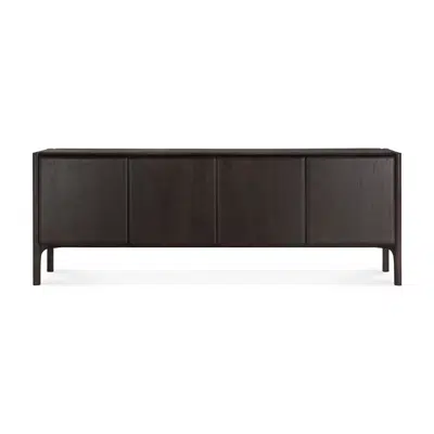 billede til PI sideboard - varnished teak - dark brown - 4 doors - 230x45x83 cm
