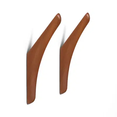 Immagine per PI wall hanger - varnished mahogany - set of 2 - 3x8x21 cm