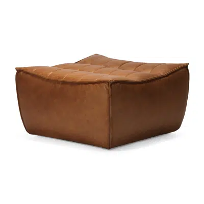 Image for N701 footstool - Old Saddle leather - 70x70x43 cm