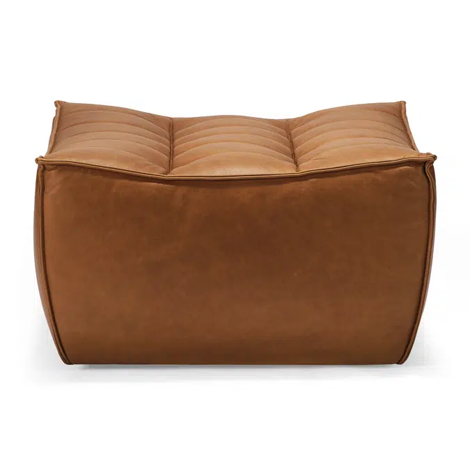 N701 footstool - Old Saddle leather - 70x70x43 cm