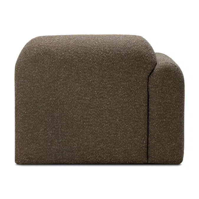 Bulky modular sofa - Cedar fabric - end seater with R arm 95x95x75 cm