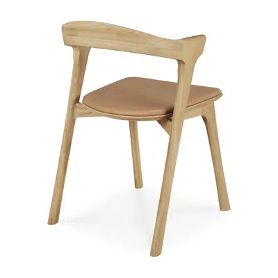 billede til Bok chair - varnished oak - Sienna leather - 50x54x76 cm