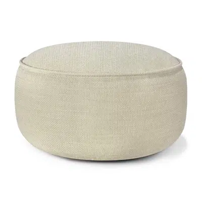 Donut outdoor pouf - Natural check fabric - XL - 80x80x43 cm图像