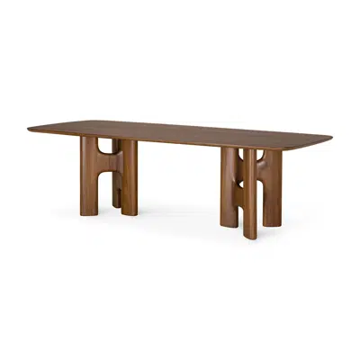 imagen para Flow dining table - varnished teak - wild brown - rectangular - 250 x 113 x 76 cm