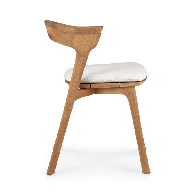 Bok outdoor chair - teak - Off White fabric - 50x54x76 cm