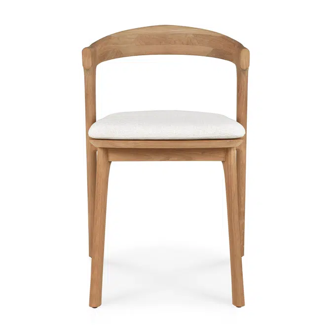 Bok outdoor chair - teak - Off White fabric - 50x54x76 cm