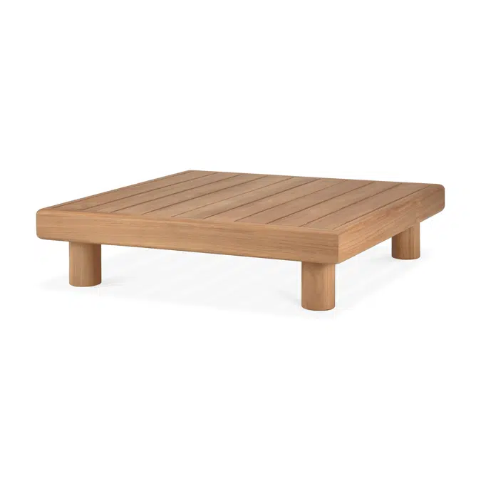 Monocle outdoor coffee table - teak - square - 83 x 83 x 20 cm