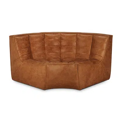 Image for N701 modular sofa - Old Saddle leather - 90° round corner - 120x120x76 cm