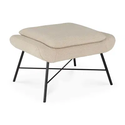 Image for Barrow footstool - Off White fabric - 60x45x38 cm