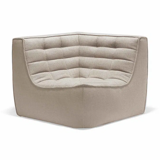 N701 modular sofa - Beige fabric - 90° square corner - 91x91x76 cm