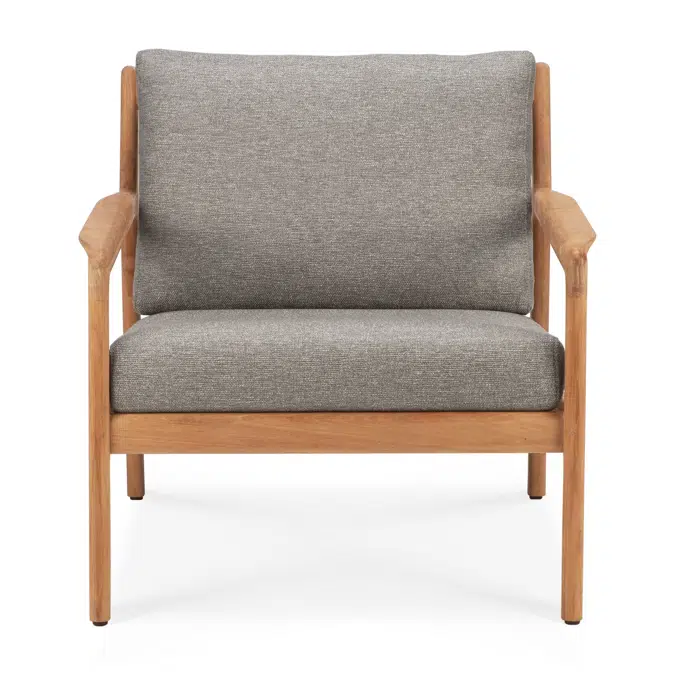 Jack outdoor lounge chair - teak - Mocha fabric - 76x90x74 cm