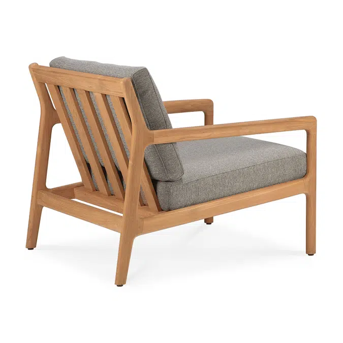 Jack outdoor lounge chair - teak - Mocha fabric - 76x90x74 cm