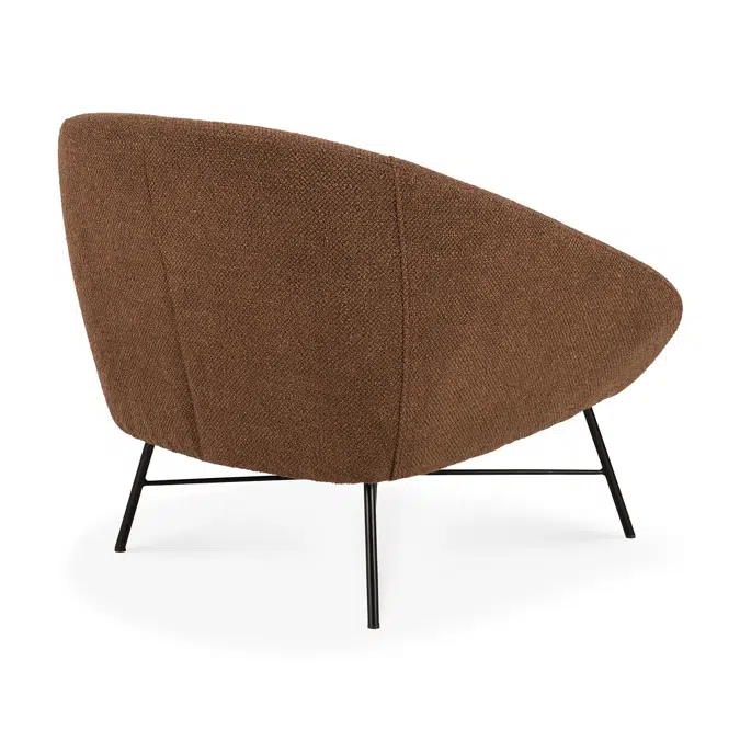 Barrow lounge chair - Copper fabric - 81x79x71 cm
