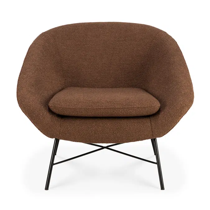 Barrow lounge chair - Copper fabric - 81x79x71 cm