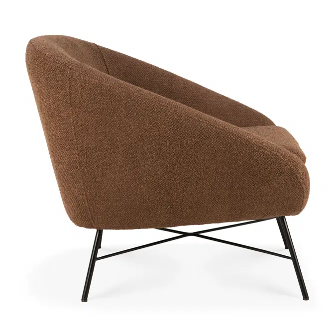 Barrow lounge chair - Copper fabric - 81x79x71 cm