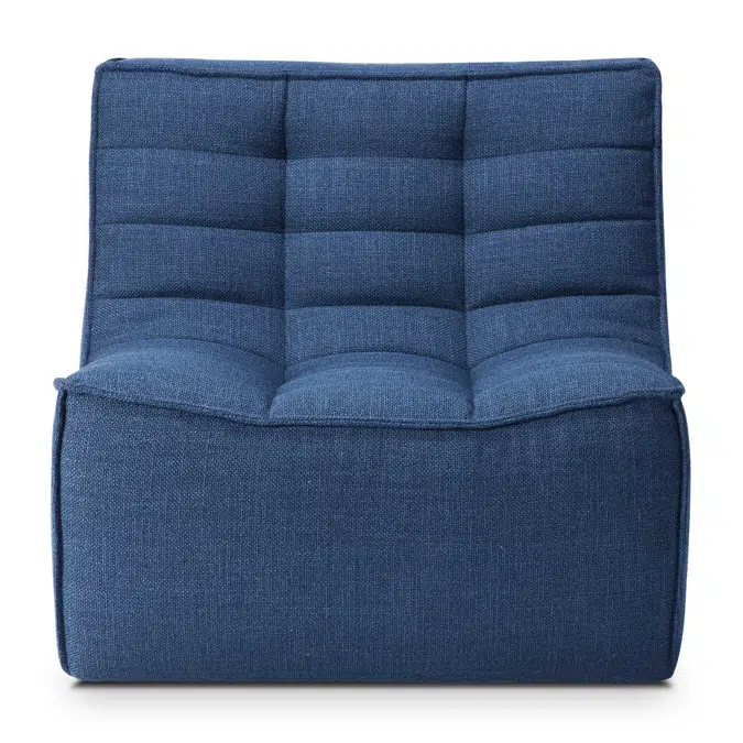 N701 modular sofa - Blue fabric - 1 seater - 80x91x76 cm