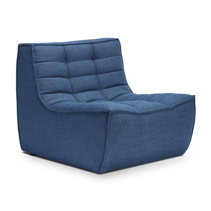N701 modular sofa - Blue fabric - 1 seater - 80x91x76 cm