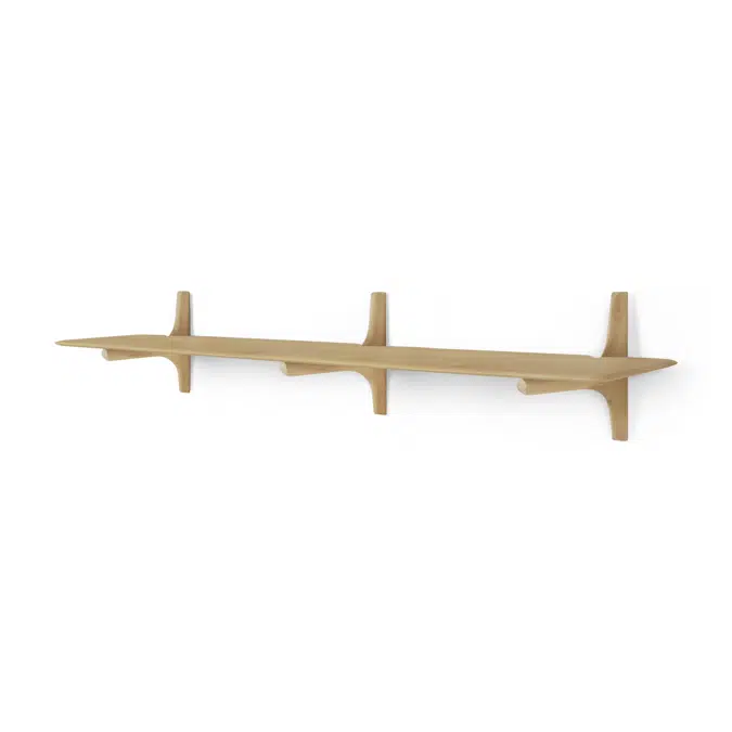 PI wall shelf - oak - 1 shelf - 168 x 35 x 28 cm