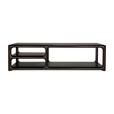 Image for Eda coffee table - varnished mahogany - rose brown - rectangular - 150 x 60 x 40 cm