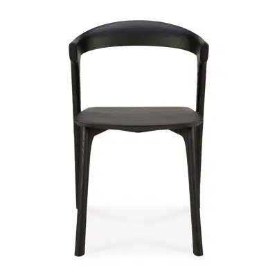 Image for Bok chair - varnished oak - black - 50x54x76 cm