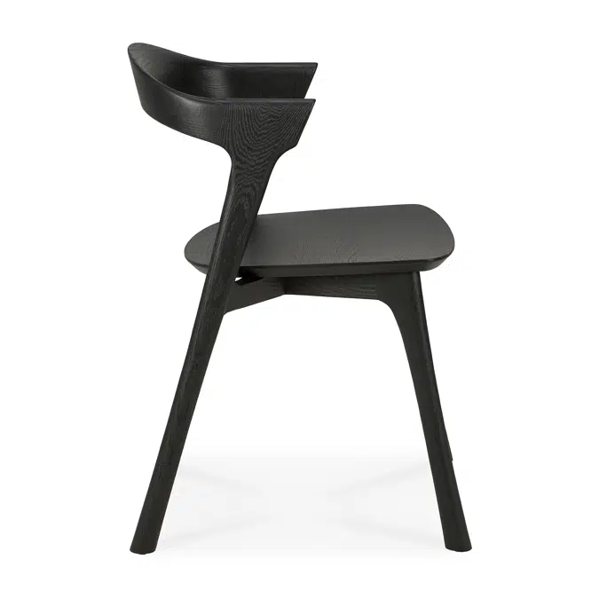 Bok chair - varnished oak - black - 50x54x76 cm