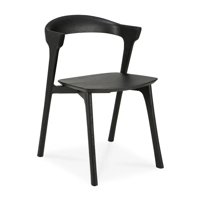 Bok chair - varnished oak - black - 50x54x76 cm