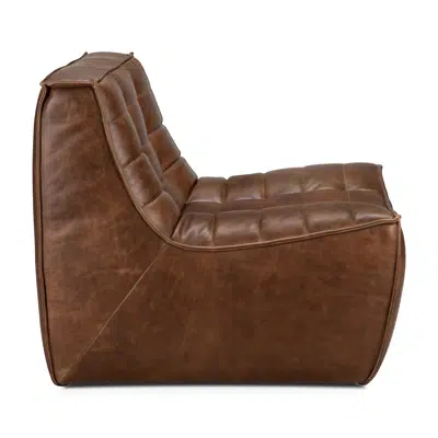 imagen para N701 modular sofa - Chestnut leather - 1 seater - 80x91x76 cm
