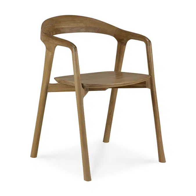 Bok dining chair - teak - with arms 52x58x76 cm