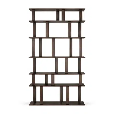 Image for Block rack - varnished mahogany - espresso matte - 120x33x207 cm