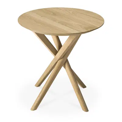 Image for Mikado side table - oak - round - 50x50x50 cm