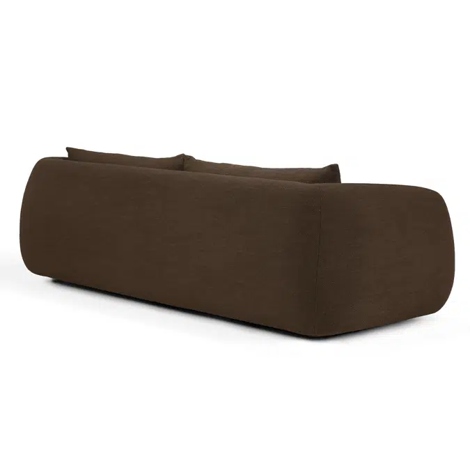Figur sofa - Chocolate fabric - 3 seater 244x107x72 cm