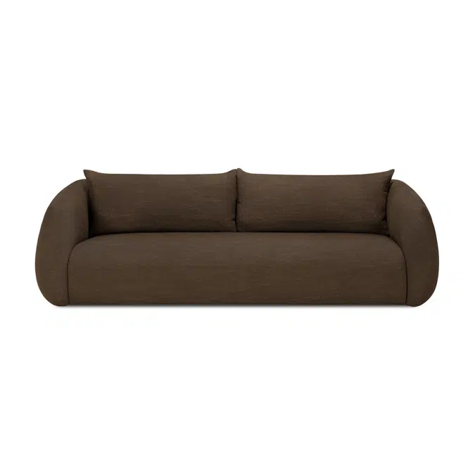 Figur sofa - Chocolate fabric - 3 seater 244x107x72 cm