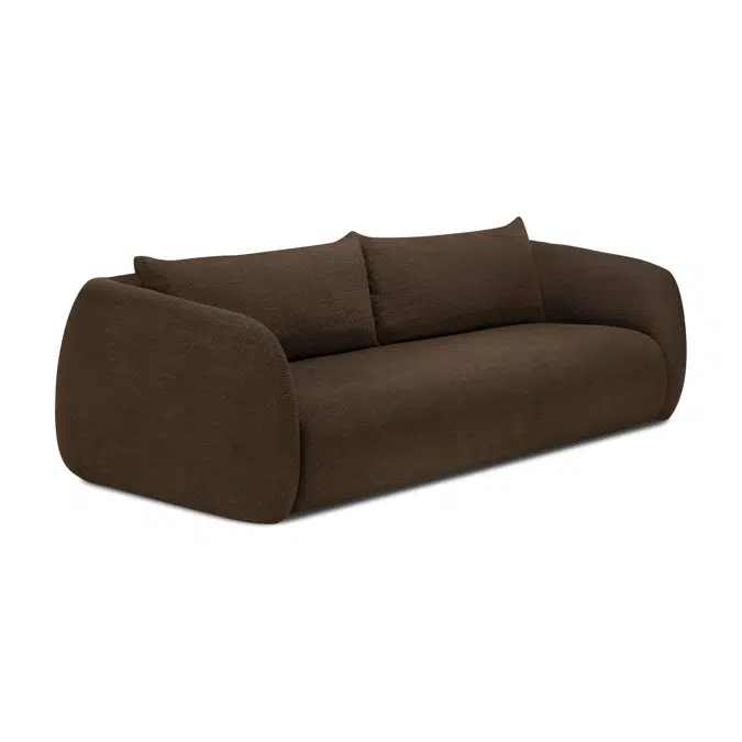 Figur sofa - Chocolate fabric - 3 seater 244x107x72 cm