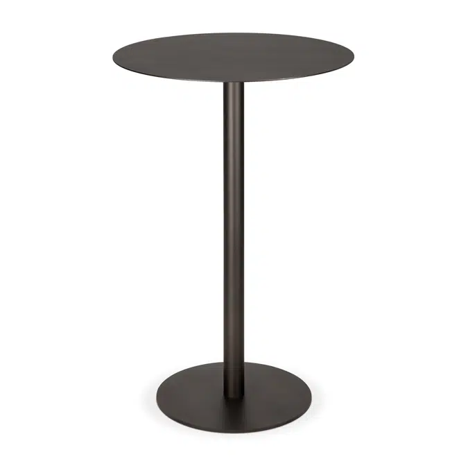 Blend bar table - metal top - Dark Bronze - Dark Bronze base - round 70x70x108 cm