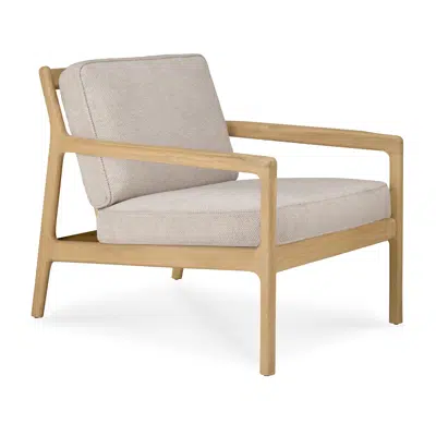 Immagine per Jack lounge chair - oak - Ivory fabric 69/87/74f - 69 x 87 x 74 cm
