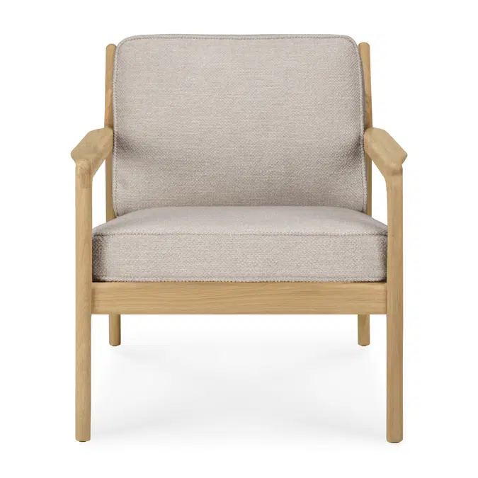 Jack lounge chair - oak - Ivory fabric 69/87/74f - 69 x 87 x 74 cm