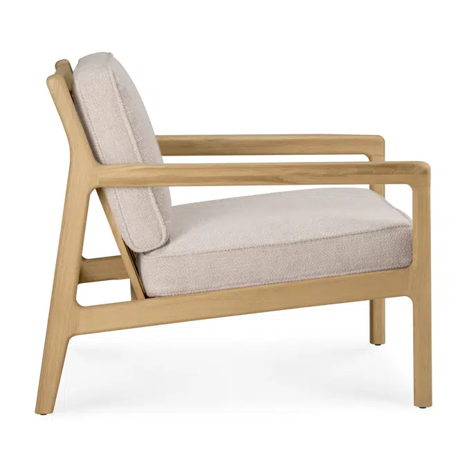 Jack lounge chair - oak - Ivory fabric 69/87/74f - 69 x 87 x 74 cm
