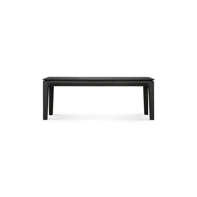 Image pour Bok bench - varnished oak - black - 126x35x46 cm
