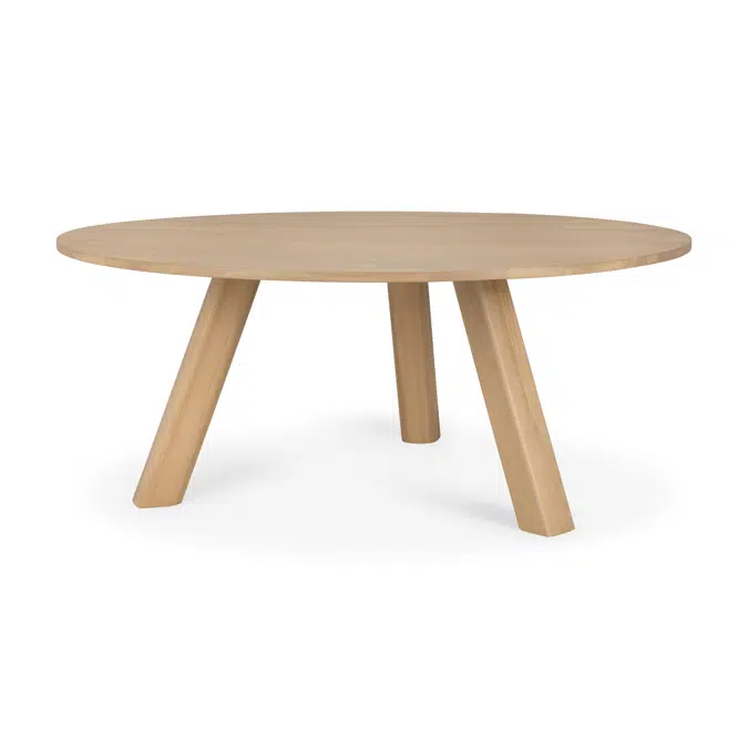 Unda dining table - oak - round - 180 x 180 x 76 cm