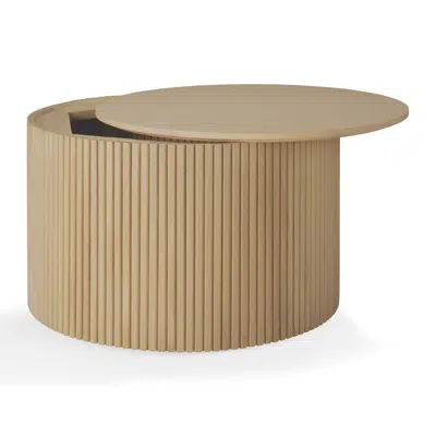 Image pour Roller Max coffee table - oak - round - removable cover - 60x60x37 cm