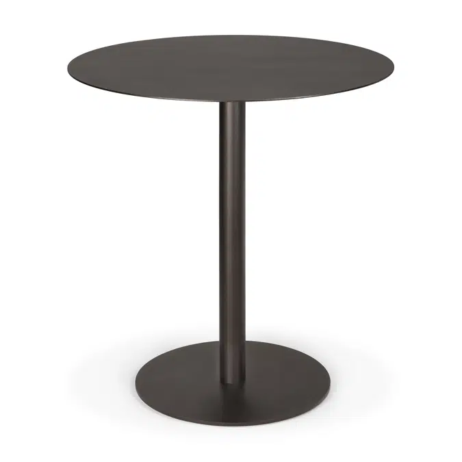 Blend outdoor dining table - metal top - Dark Bronze - Dark Bronze base - round - 70 x 70 x 76 cm
