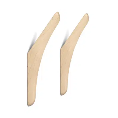 Immagine per PI wall hanger - varnished sycamore - set of 2 - 3x8x21 cm