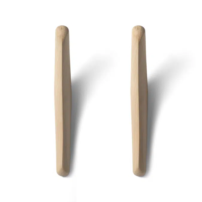 PI wall hanger - varnished sycamore - set of 2 - 3x8x21 cm
